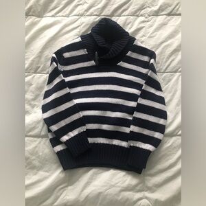 Beautiful Navy and White Striped Sweater for Baby Size 2-3T